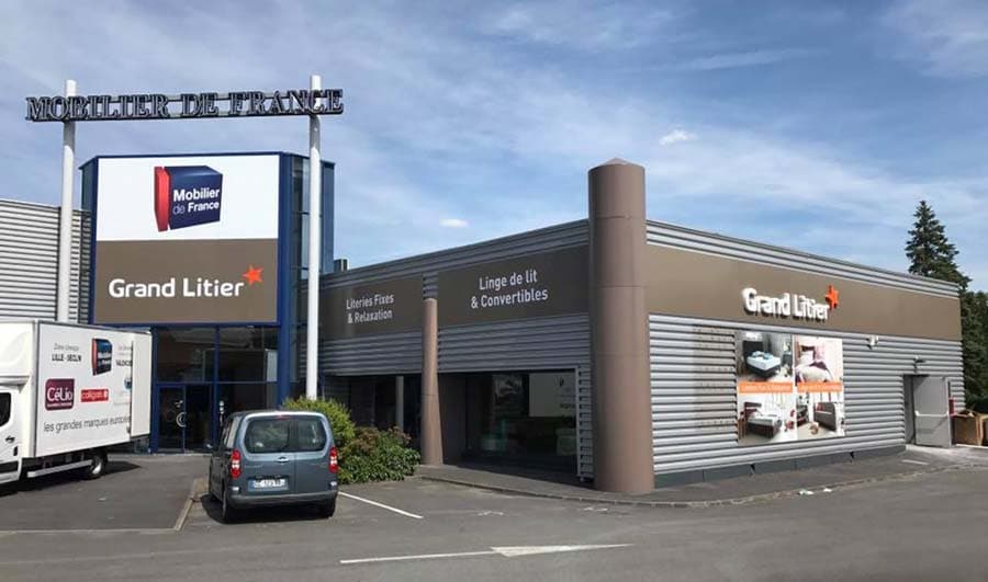 Aménagement cellule commerciale Mobilier de France à Valenciennes