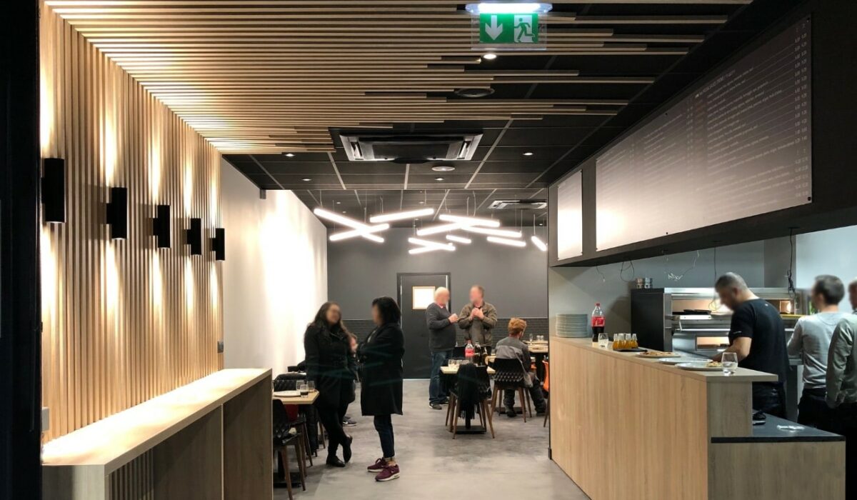 Aménagement cellule commerciale en restaurant Pizza Zio