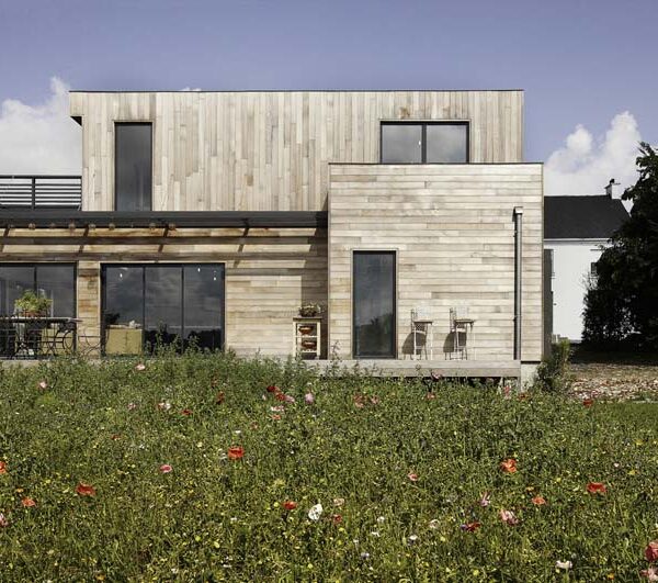 Construction maison individuelle ossature bois à Felleries