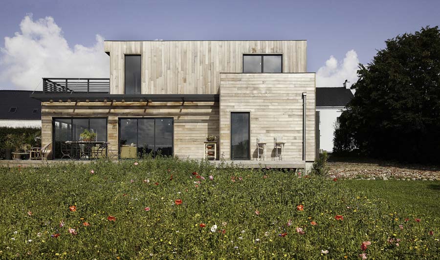 Construction maison individuelle ossature bois à Felleries