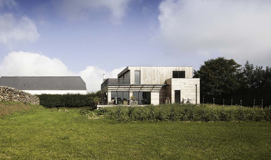 Construction maison individuelle ossature bois à Felleries