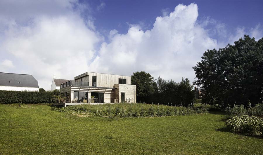 Construction maison individuelle ossature bois à Felleries