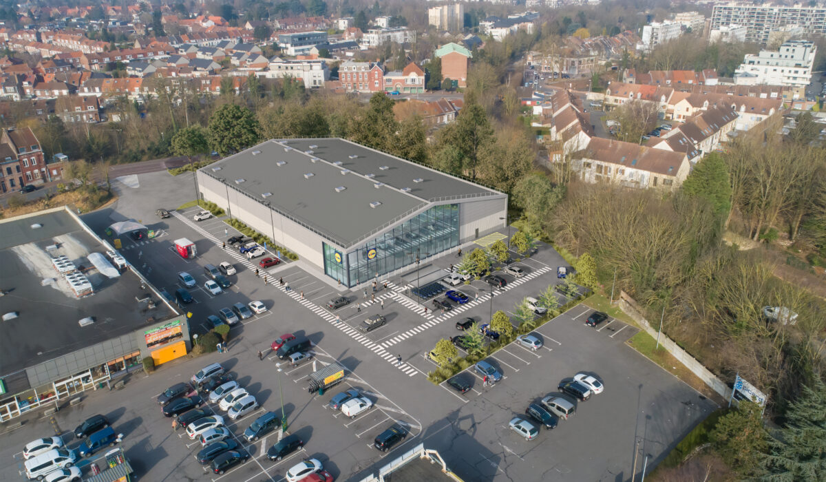 Réhabilitation cellule commerciale en Lidl à Tourcoing