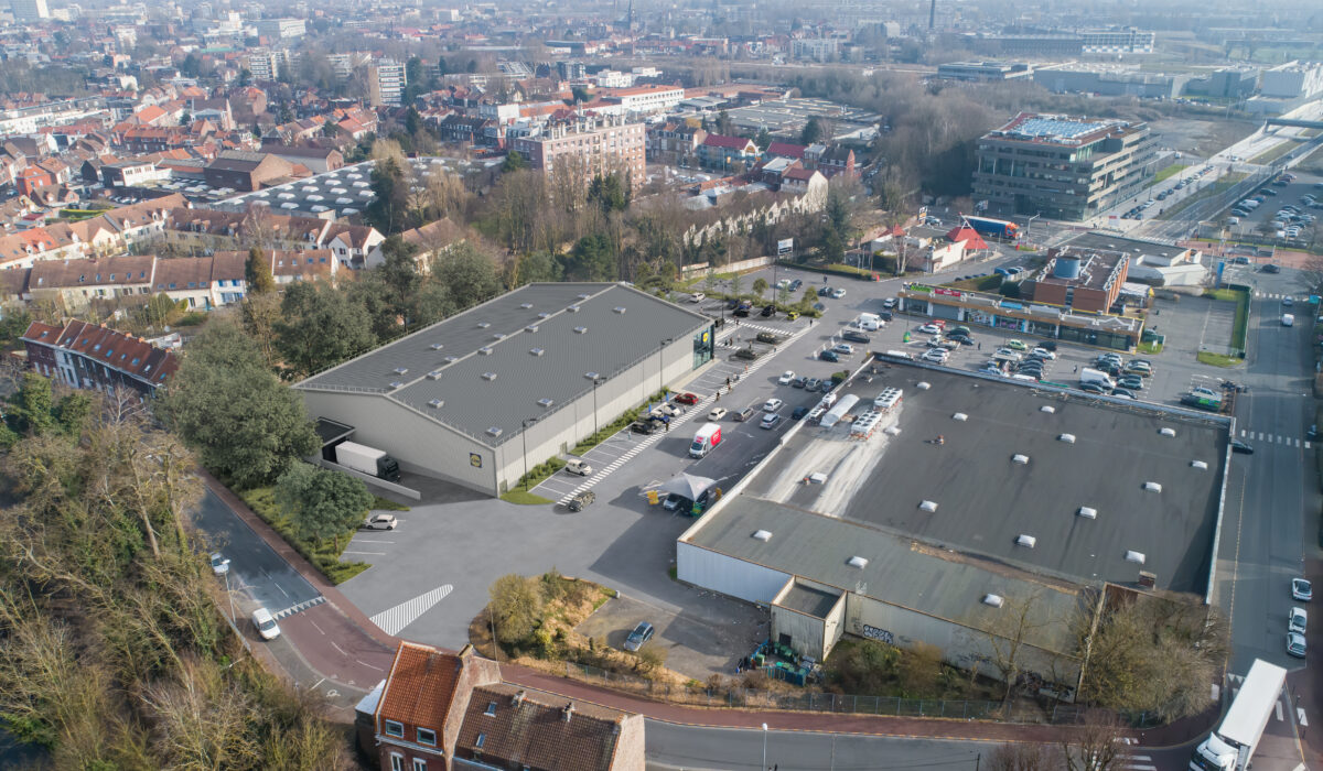 Réhabilitation cellule commerciale en Lidl à Tourcoing